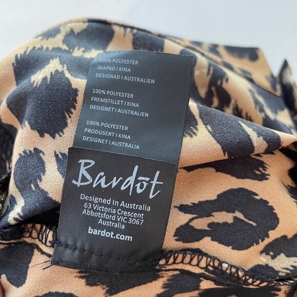 Bardot Leopard Print Flare Pants‎ Size 8 Bell Bottoms Y2K 70s Retro Animal Print - Picture 9 of 11